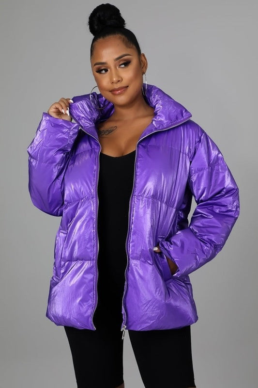 Still Hot Purple Bomber Jacket