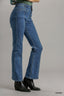 Straight Cut Denim Jeans With Pockets-Denim