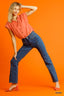 Straight Cut Denim Jeans With Pockets-Denim