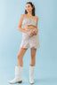 Strappy Crop Top & High Waist Mini Skirt Set-Mint