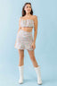 Strappy Crop Top & High Waist Mini Skirt Set-Mint