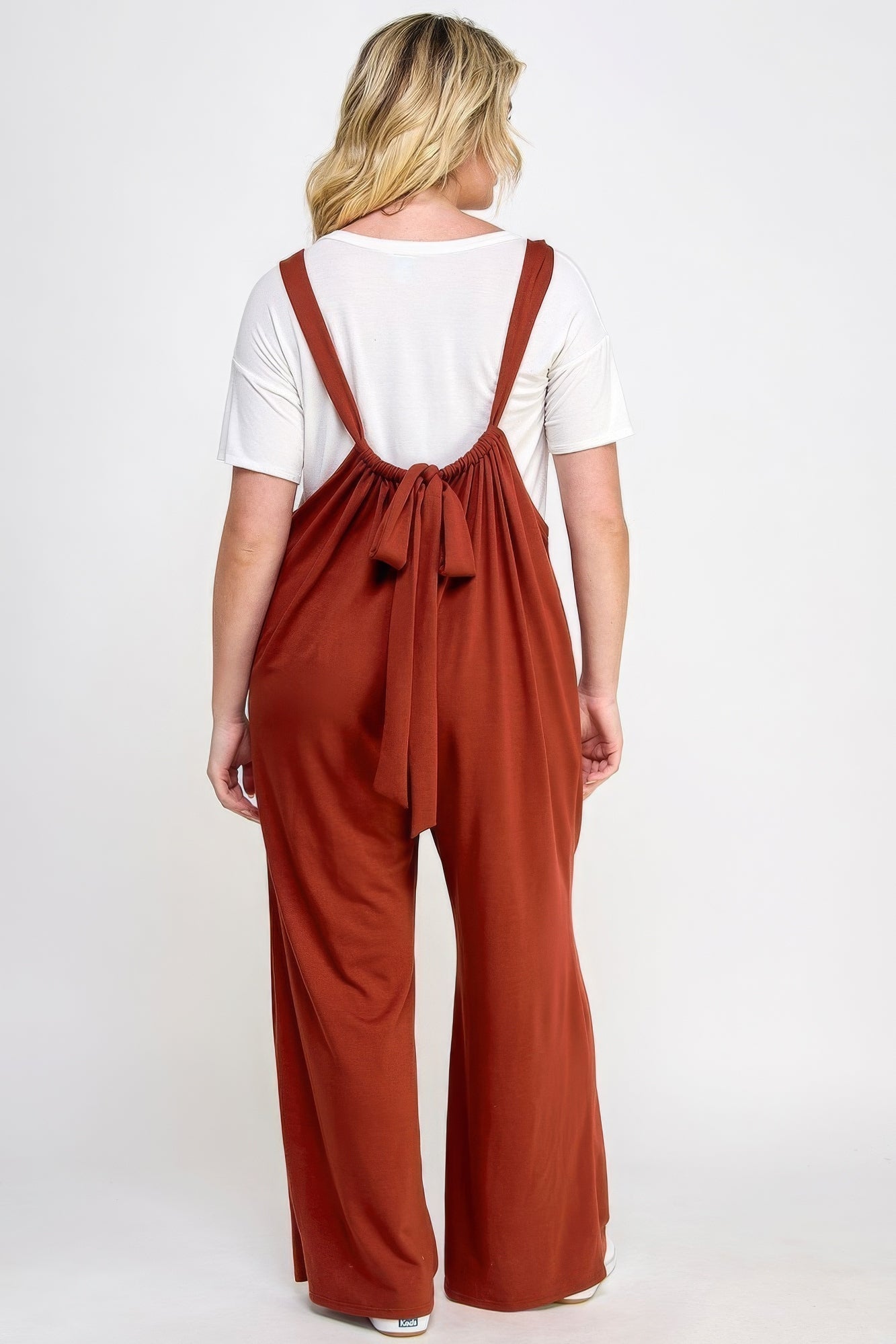 Stylish Plus Size Wide Leg Jumpsuit - French Terry Overalls