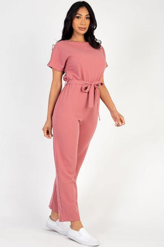 Tie Waist Relaxed Jumpsuit | Wide-Leg One-Piece | Women's