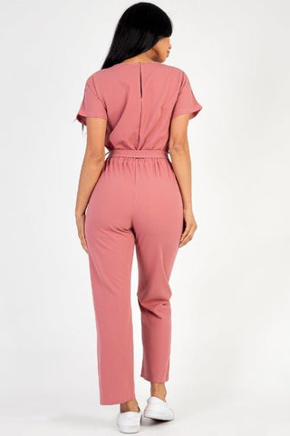 Tie Waist Relaxed Jumpsuit | Wide-Leg One-Piece | Women's