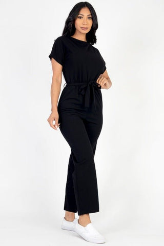 Tie Waist Relaxed Jumpsuit | Wide-Leg One-Piece | Women's
