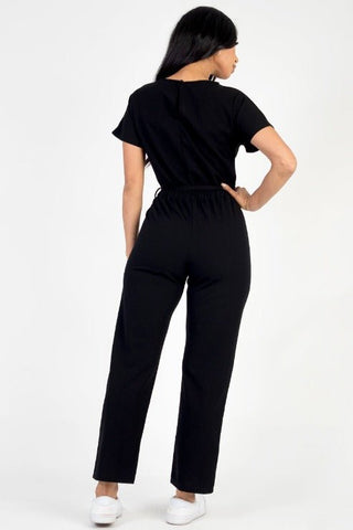 Tie Waist Relaxed Jumpsuit | Wide-Leg One-Piece | Women's