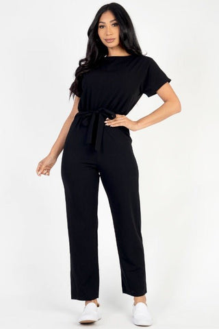 Tie Waist Relaxed Jumpsuit | Wide-Leg One-Piece | Women's