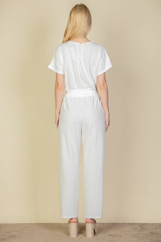 Tie Waist Relaxed Jumpsuit | Wide-Leg One-Piece | Women's