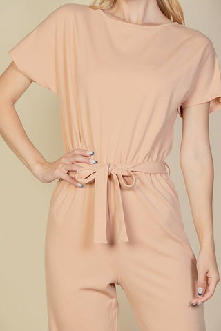 Tie Waist Relaxed Jumpsuit | Wide-Leg One-Piece | Women's
