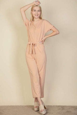 Tie Waist Relaxed Jumpsuit | Wide-Leg One-Piece | Women's
