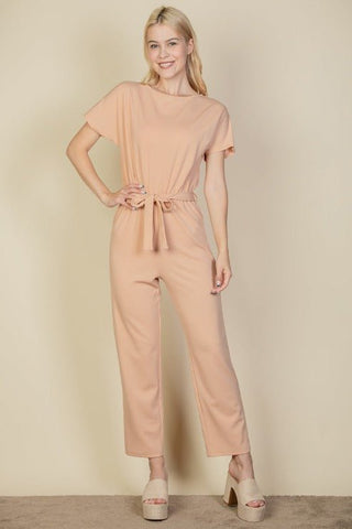 Tie Waist Relaxed Jumpsuit | Wide-Leg One-Piece | Women's