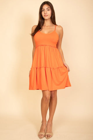 Tiered Cami Swing Dress | Empire Waist Midi | Summer Casual