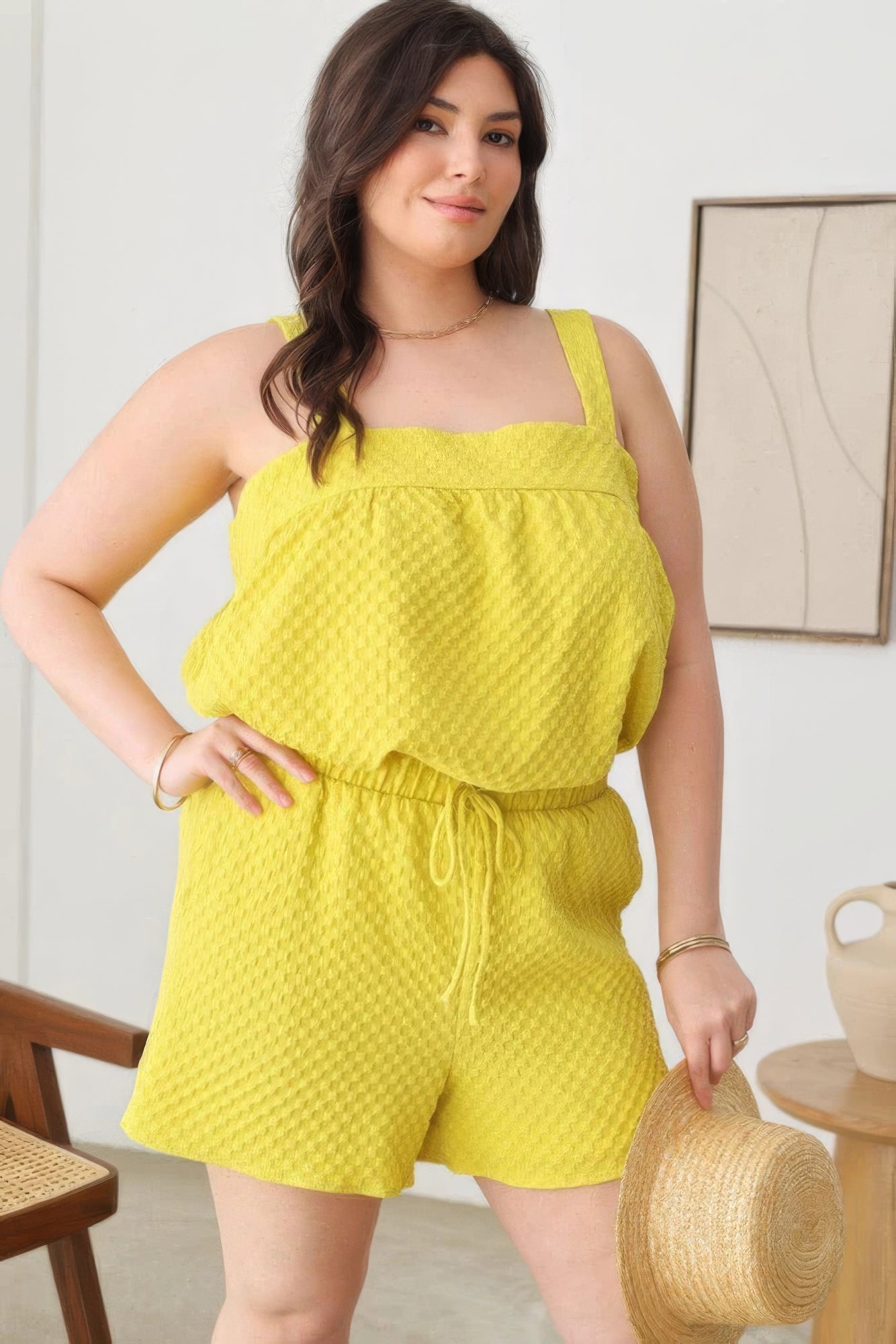 Trendy Plus Size Short Sets - Comfort with Elastic Waist