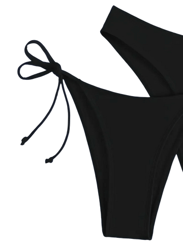 Triangle String Bikini Set | Side-Tie Brazilian Swimsuit | 3-Piece Beachwear