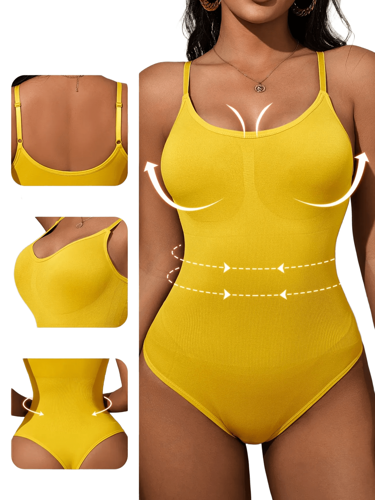 Tummy Control Shapewear Bodysuit | Push-Up Compression Thong Bodysuit
