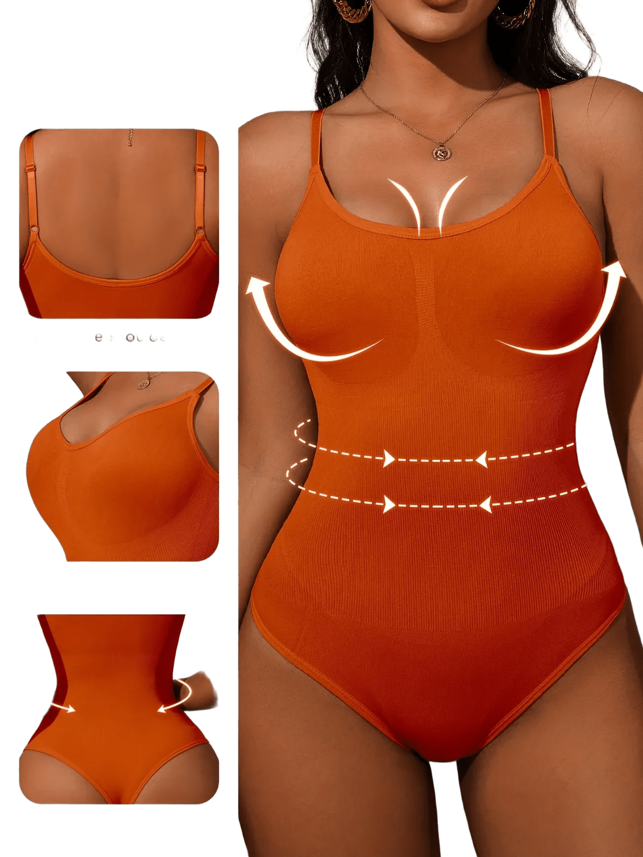 Tummy Control Shapewear Bodysuit | Push-Up Compression Thong Bodysuit