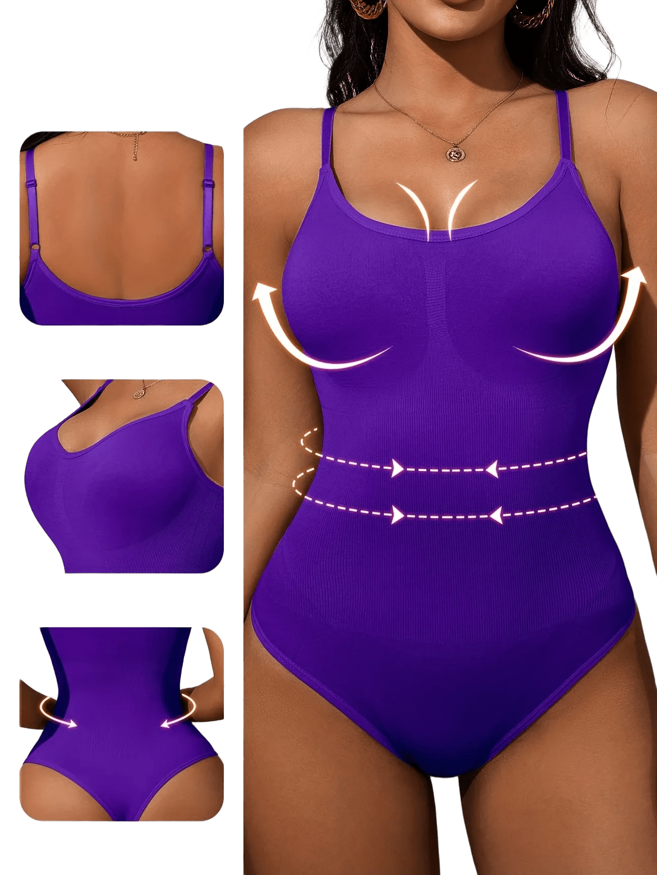 Tummy Control Shapewear Bodysuit | Push-Up Compression Thong Bodysuit