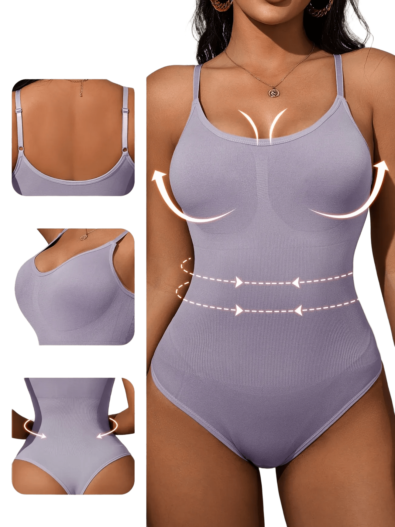Tummy Control Shapewear Bodysuit | Push-Up Compression Thong Bodysuit