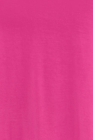 Bright pink fabric showcasing texture and detail, suitable for clothing material description.