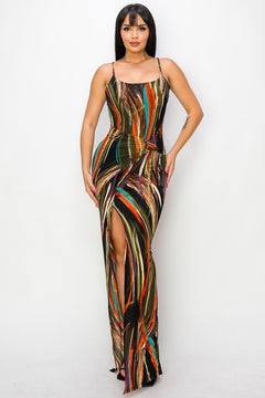 Vacation Vibes Multicolor Long Dress