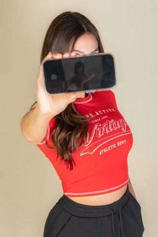 Vintage Graphic Crop Tee | Retro Streetwear Top