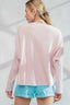 Washed Thermal Top-Soft Pink