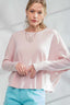 Washed Thermal Top-Soft Pink