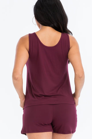 Women's Jersey Tank Top & Shorts Loungewear Set