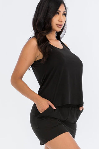 Women's Jersey Tank Top & Shorts Loungewear Set
