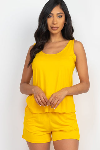 Women's Jersey Tank Top & Shorts Loungewear Set