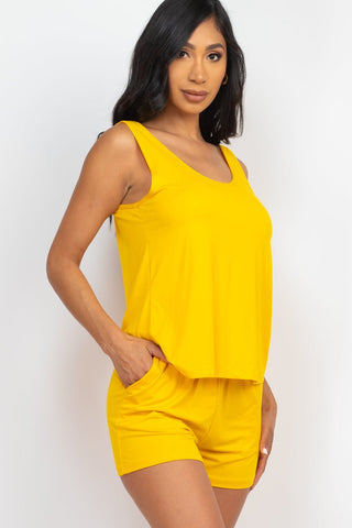 Women's Jersey Tank Top & Shorts Loungewear Set