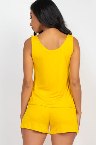 Women's Jersey Tank Top & Shorts Loungewear Set