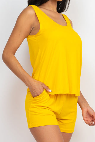 Women's Jersey Tank Top & Shorts Loungewear Set