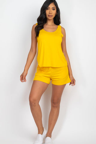 Women's Jersey Tank Top & Shorts Loungewear Set