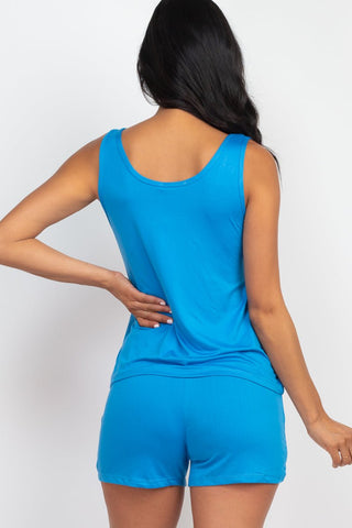 Women's Jersey Tank Top & Shorts Loungewear Set
