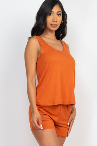 Women's Jersey Tank Top & Shorts Loungewear Set