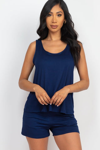 Women's Jersey Tank Top & Shorts Loungewear Set