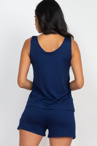 Women's Jersey Tank Top & Shorts Loungewear Set