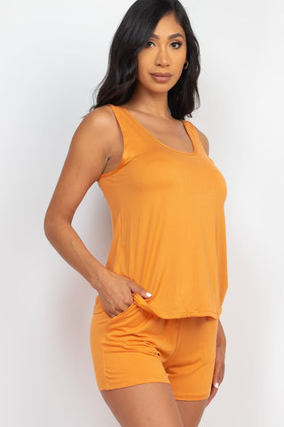Women's Jersey Tank Top & Shorts Loungewear Set