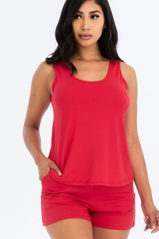 Women's Jersey Tank Top & Shorts Loungewear Set