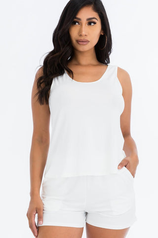 Women's Jersey Tank Top & Shorts Loungewear Set