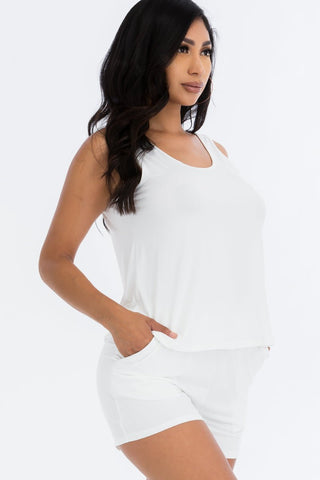 Women's Jersey Tank Top & Shorts Loungewear Set