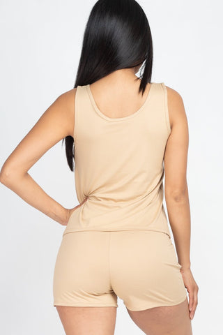 Women's Jersey Tank Top & Shorts Loungewear Set